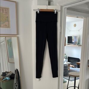 Aerie Ribbed Texture Black Athletic Leggings
